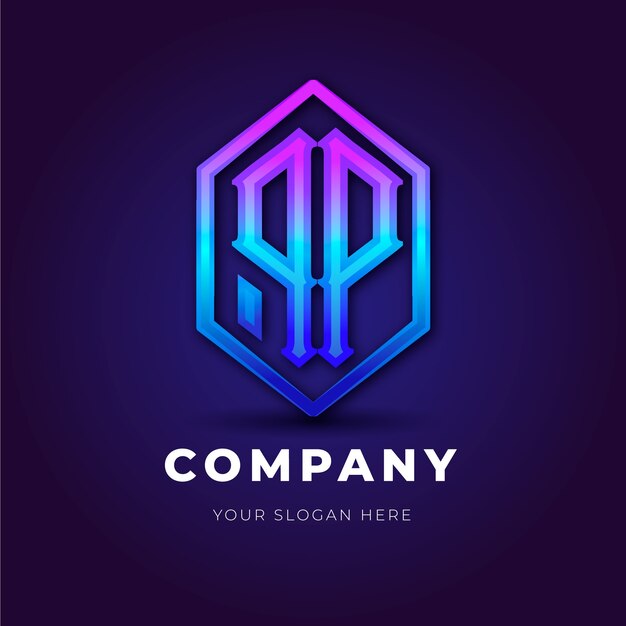 Plantilla de logotipo de monograma AP