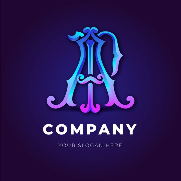 Plantilla de logotipo de monograma AP