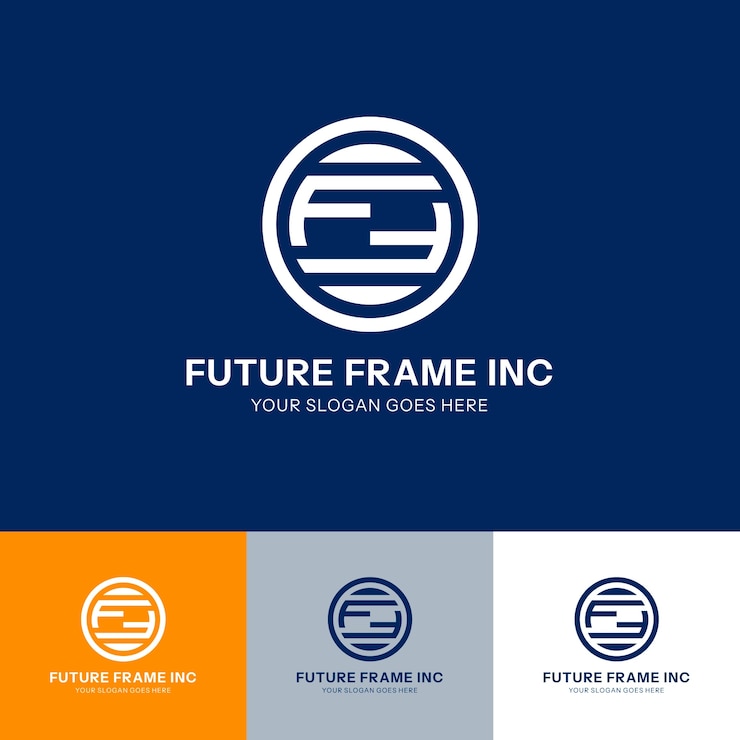 Vector gratuito plantilla de logotipo de monograma ff de diseño plano