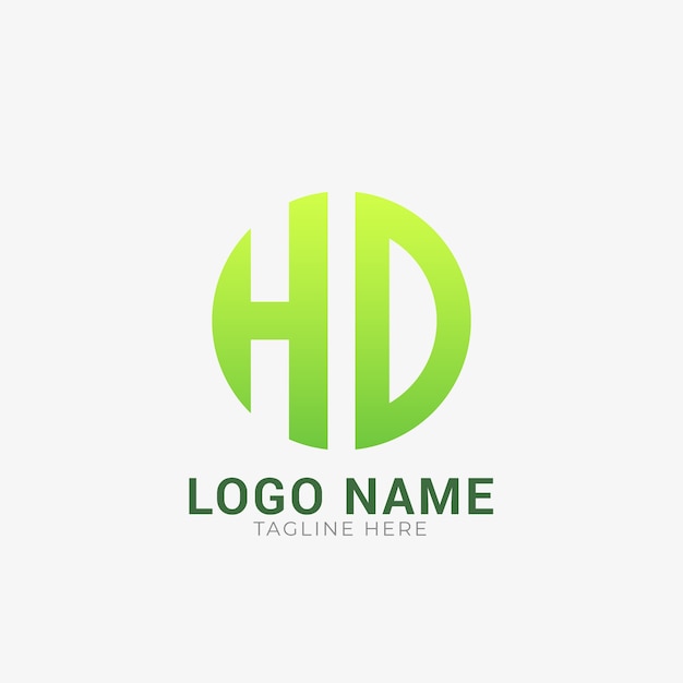 Vector gratuito plantilla de logotipo de monograma hd degradado