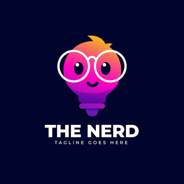 Plantilla de logotipo de nerd creativo