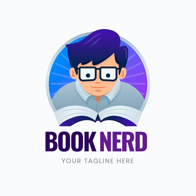 Plantilla de logotipo de nerd creativo