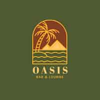 Vector gratuito plantilla de logotipo de oasis