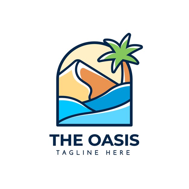 Plantilla de logotipo de oasis