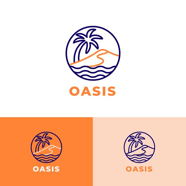 Plantilla de logotipo de oasis