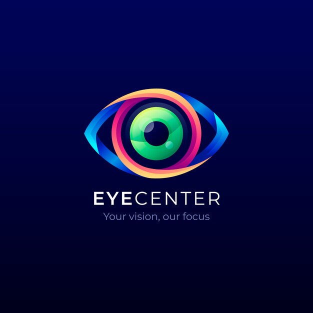 Plantilla de logotipo de ojo degradado