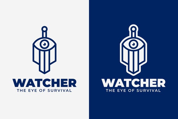 Plantilla de logotipo de ojo de diseño plano