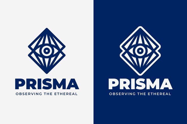 Plantilla de logotipo de ojo de diseño plano