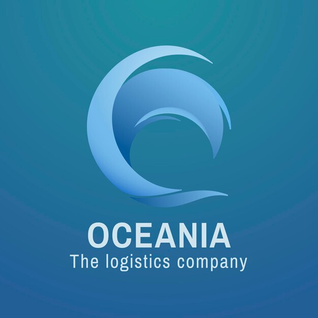Plantilla de logotipo de ola oceánica, negocio del agua, vector gráfico animado