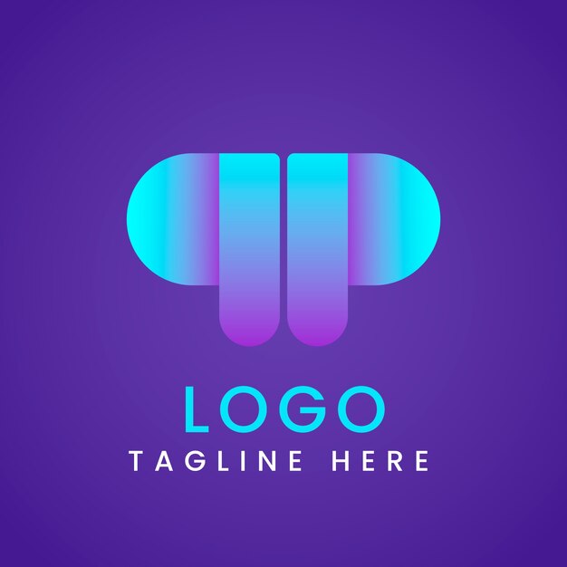plantilla de logotipo de la página de gradiente