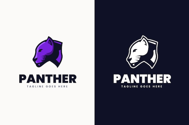 Vector gratuito plantilla de logotipo de pantera creativa