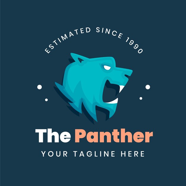Plantilla de logotipo de pantera creativa