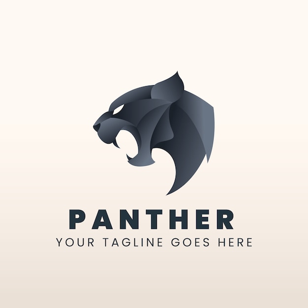 Vector gratuito plantilla de logotipo de pantera creativa