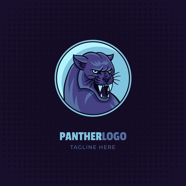 Plantilla de logotipo de pantera creativa