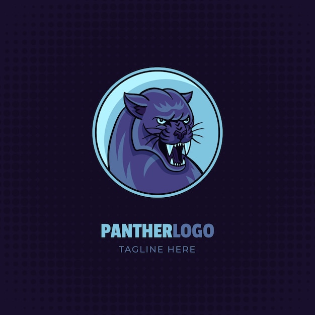 Plantilla de logotipo de pantera creativa