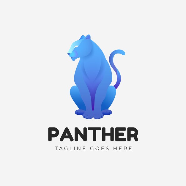 Plantilla de logotipo de pantera creativa