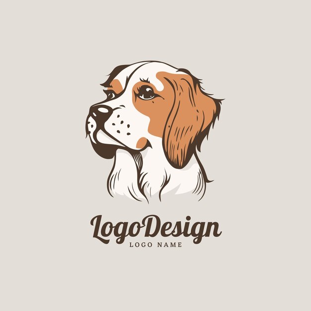 Plantilla de logotipo de perro lindo