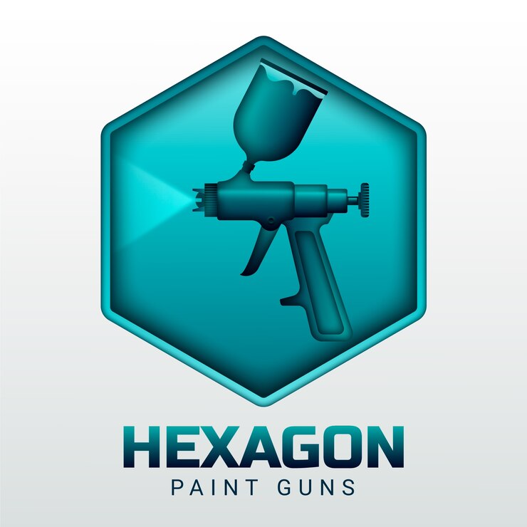 Vector gratuito plantilla de logotipo de pistola de pintura degradada