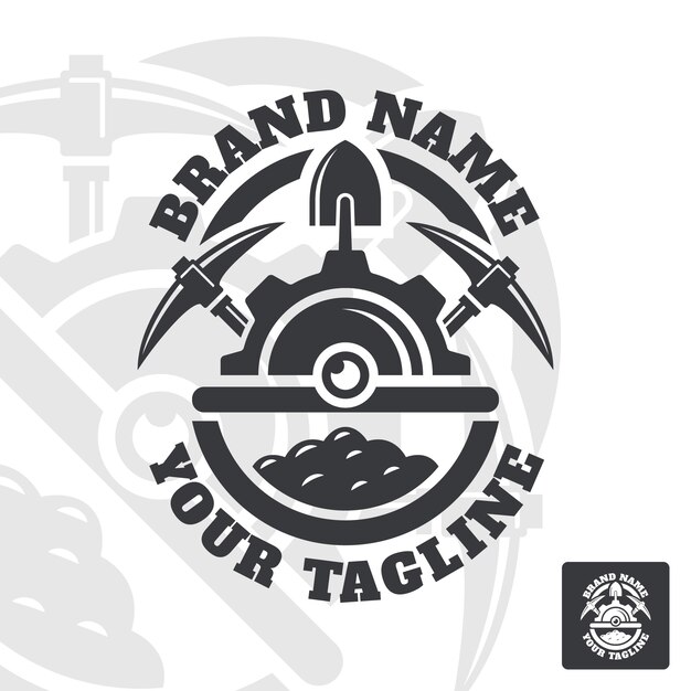 Plantilla de logotipo plano de la industria
