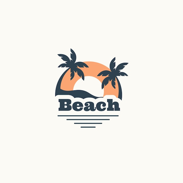 Plantilla de logotipo de playa