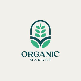 Plantilla de logotipo de producto orgánico agrícola agrícola