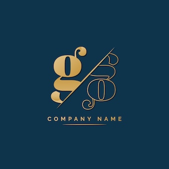 Plantilla de logotipo profesional gg