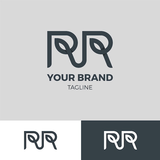Plantilla de logotipo profesional rr
