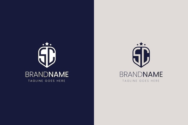 Vector gratuito plantilla de logotipo profesional sc