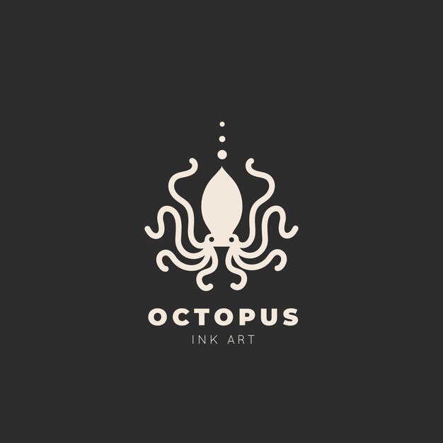 Plantilla de logotipo de pulpo