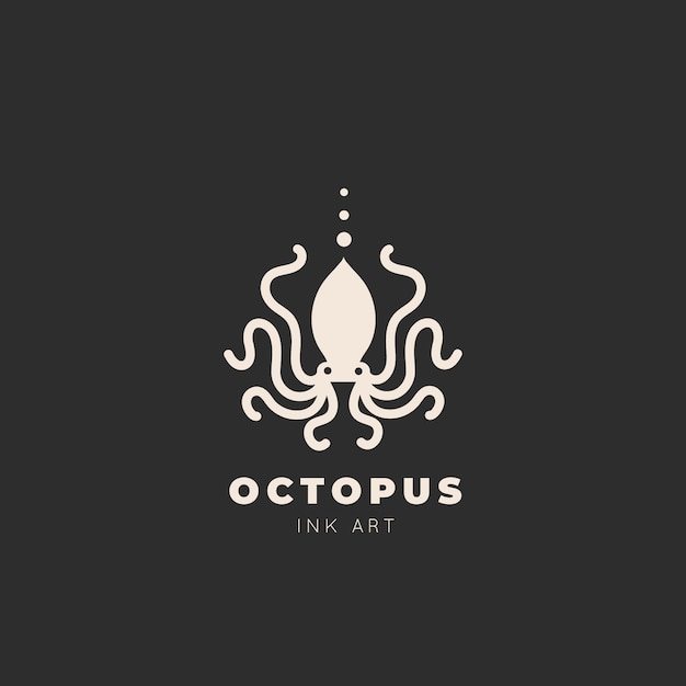 Plantilla de logotipo de pulpo