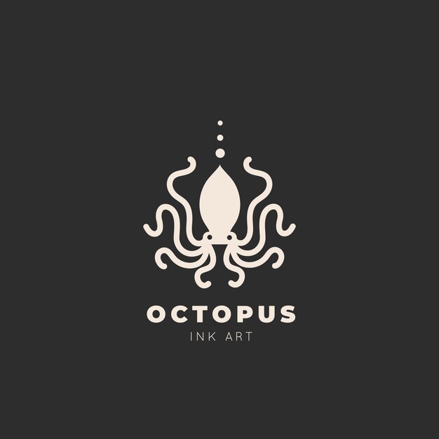 Plantilla de logotipo de pulpo