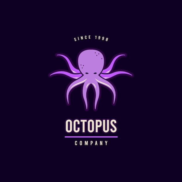 Vector gratuito plantilla de logotipo de pulpo