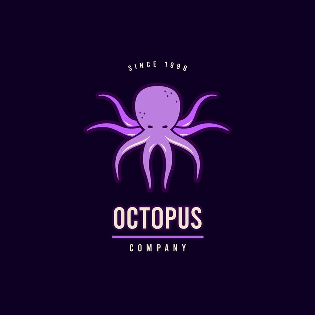 Plantilla de logotipo de pulpo