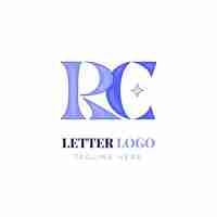 Vector gratuito plantilla de logotipo rc dibujada a mano