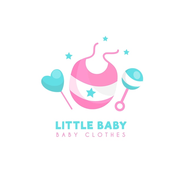 Vector gratuito plantilla de logotipo de ropa de bebé pequeño