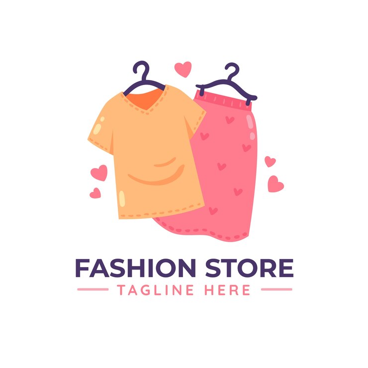 Vector gratuito plantilla de logotipo de ropa de diseño plano