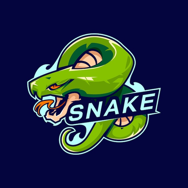 Vector gratuito plantilla de logotipo de serpiente dibujada a mano