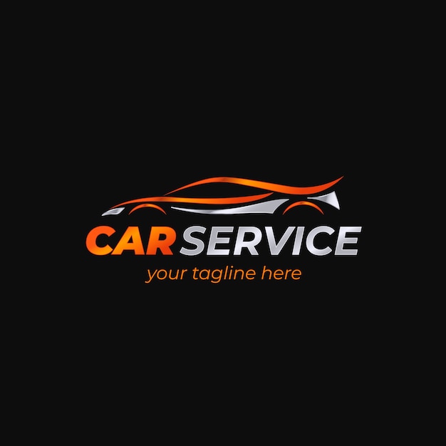 Plantilla de logotipo de servicio de automóvil degradado