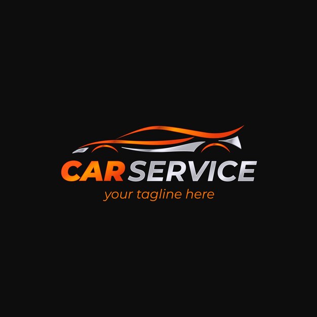 Plantilla de logotipo de servicio de automóvil degradado