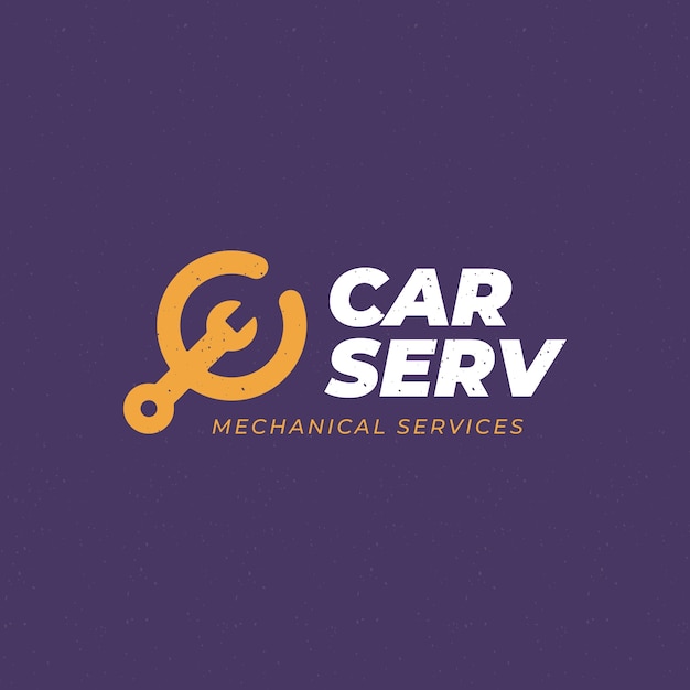 Vector gratuito plantilla de logotipo de servicio de coche de diseño plano