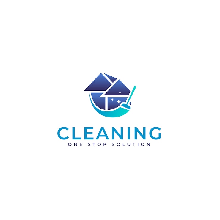 Vector gratuito plantilla de logotipo de servicio de limpieza degradado