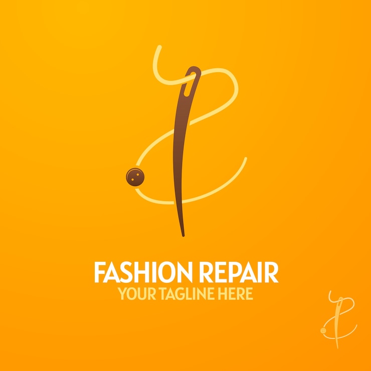 Vector gratuito plantilla de logotipo de servicio de reparación de moda plana