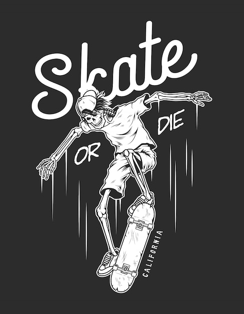 Plantilla de logotipo de skate vintage