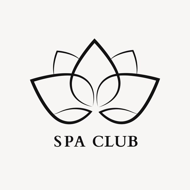 Plantilla de logotipo de spa de bienestar, vector de diseño profesional de naturaleza flor