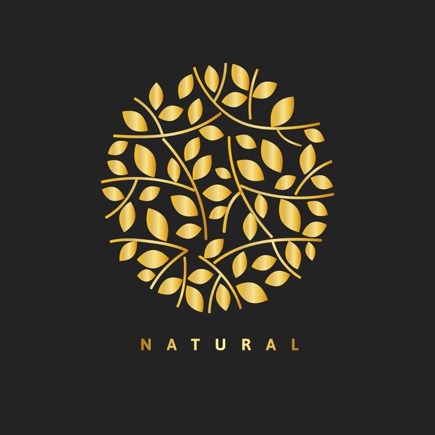 Plantilla de logotipo de spa dorado, conjunto de vectores de diseño de marca comercial de salud estética y bienestar