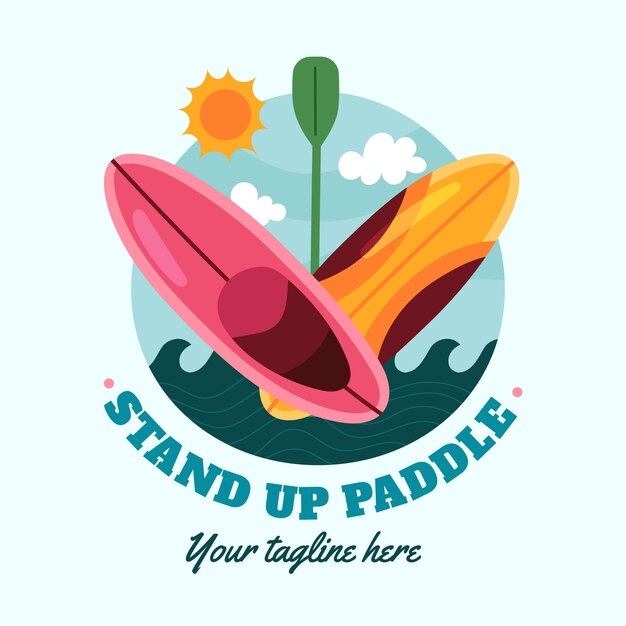 Plantilla de logotipo sup dibujado a mano
