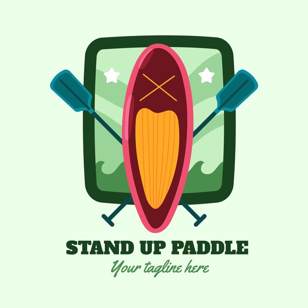 Plantilla de logotipo sup dibujado a mano