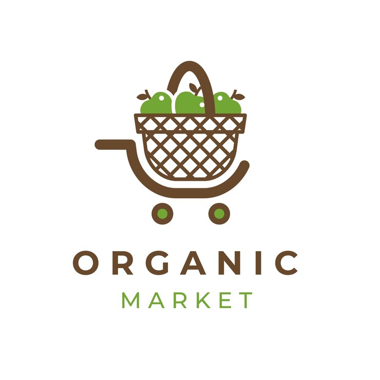 Vector gratuito plantilla de logotipo de supermercado creativo