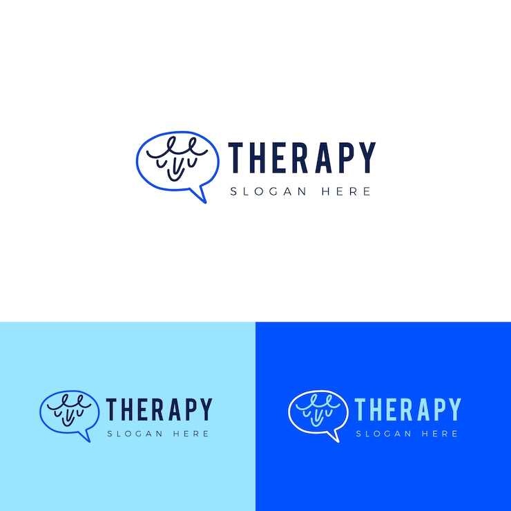 Vector gratuito plantilla de logotipo de terapia del habla