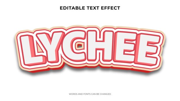 Plantilla de logotipo de texto de lichi editable